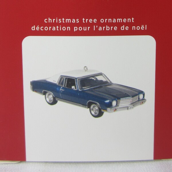 2020 Hallmark Keepsake Ornament 1970 Chevrolet Monte Carlo SS - 50th Anniversary - QXE3241 - Limited Edition