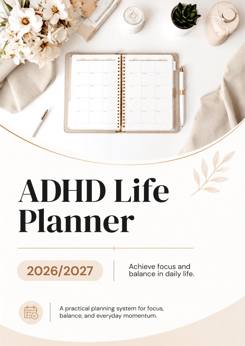 ADHD Planner Digital + Printable, Undated Daily Planner for Goodnotes ...