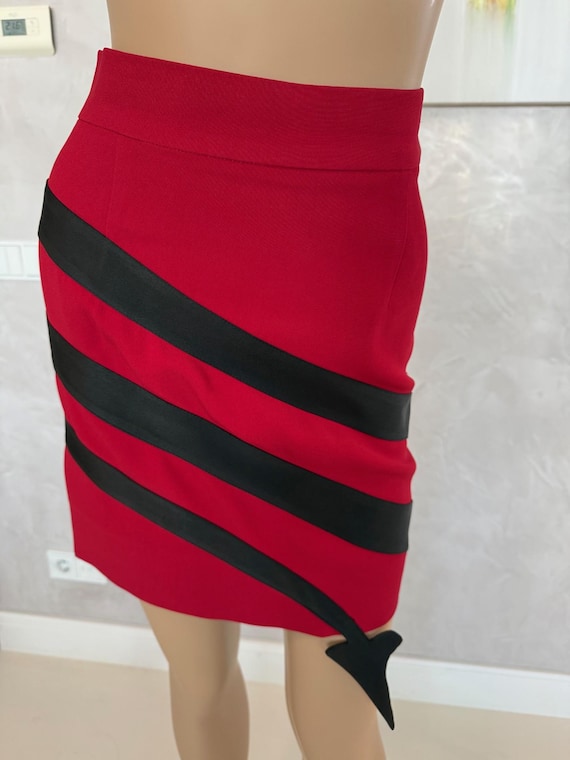Moschino, Rare Vintage Moschino Devil Tail Skirt