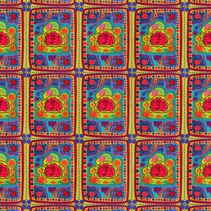 Pakistansk lastbilskonst Ros Sömlöst Mönster | Folklig Blommig Digitalt Papper