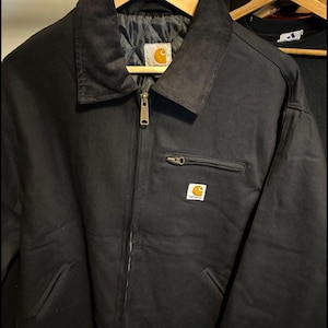 Carhartt J97 Detroit Reworked Black Jacket - Vintage Coat Style Jacket