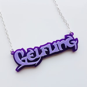 Dark Crystal inspired necklaces - laser cut acrylic - UK seller
