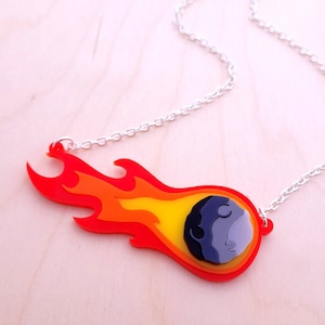 Meteor necklace - laser cut acrylic - UK seller