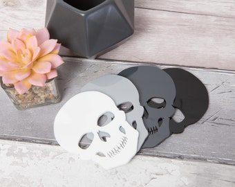 Skull Coasters - laser cut acrylic