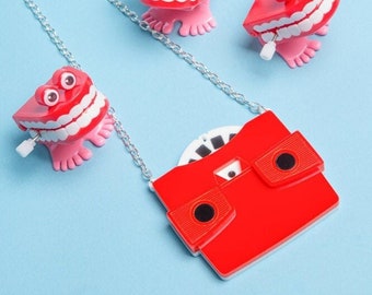 Retro View Finder necklace - laser cut acrylic