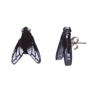 Dead Fly earrings - laser cut acrylic - UK seller