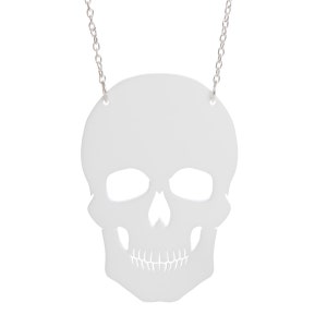 XL Skull necklace laser cut acrylic image 2