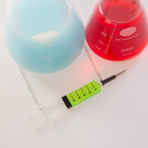 Mad Scientist necklace - laser cut acrylic - UK seller