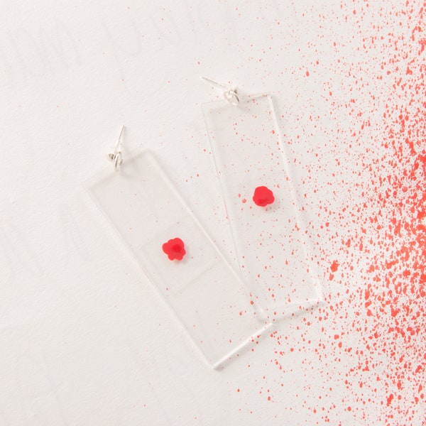 Blood Slide earrings - laser cut acrylic