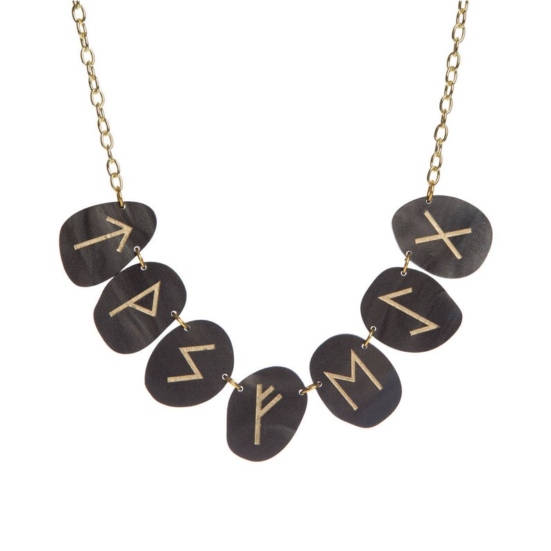 Rune Stones Necklace Laser Cut Acrylic | Etsy