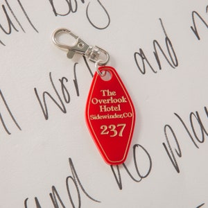 Overlook Hotel Horror bag charm keyring- laser cut acrylic