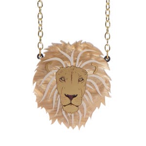 Lion strength tarot necklace - laser cut acrylic - UK seller