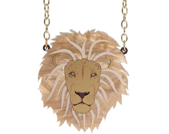 Lion strength tarot necklace - laser cut acrylic