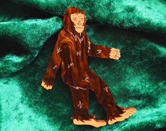 Bigfoot brooch - laser cut acrylic - UK seller