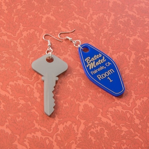 Bates Motel Horror Hotel earrings - laser cut acrylic - UK seller