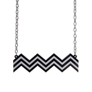 Red Room Twin Peaks necklace - laser cut acrylic - UK seller