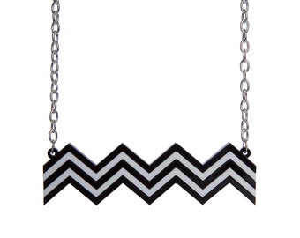 Red Room Twin Peaks necklace - laser cut acrylic