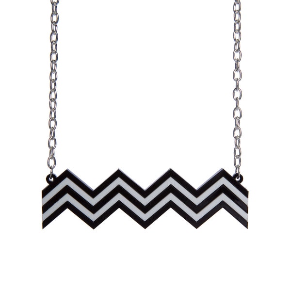 Red Room Twin Peaks necklace - laser cut acrylic