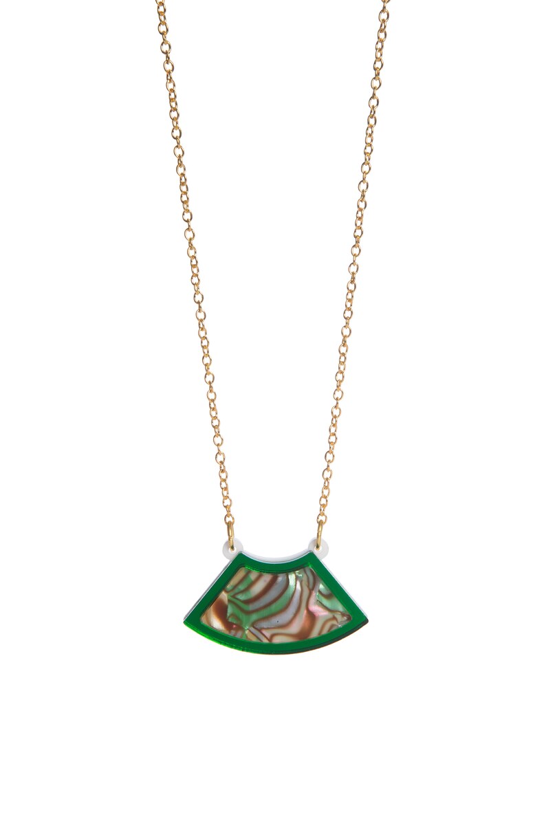 Green Marble Necklace Laser Cut Acrylic Etsy