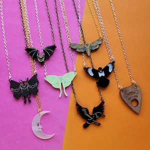 Mini charm necklace - laser cut acrylic - UK seller