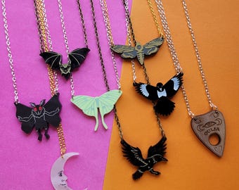 Mini charm necklace - laser cut acrylic - UK seller