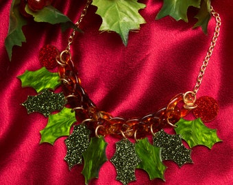 Holly Statement Necklace - laser cut acrylic