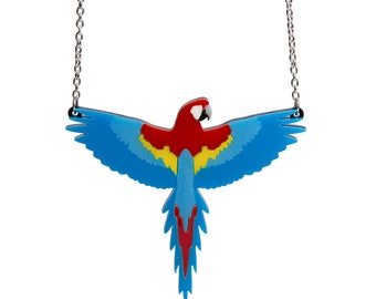 Parrot necklace - laser cut acrylic