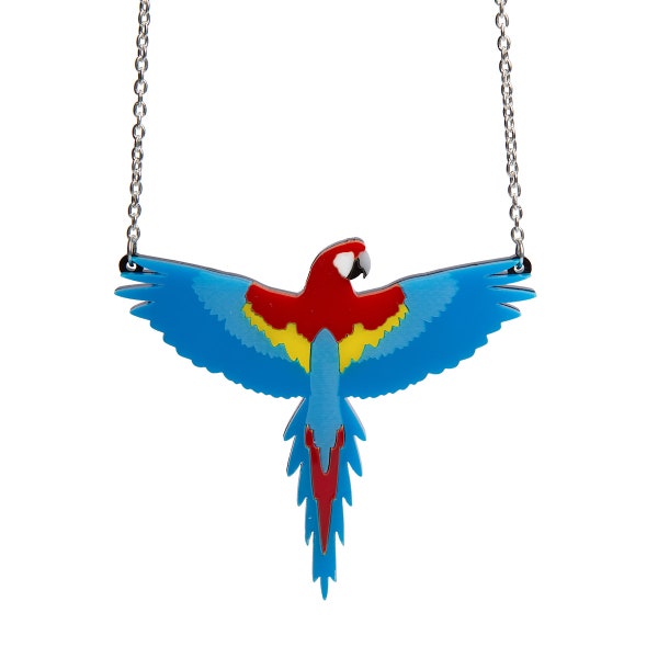 Parrot necklace - laser cut acrylic