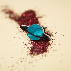 Planet ring - laser cut acrylic - UK seller