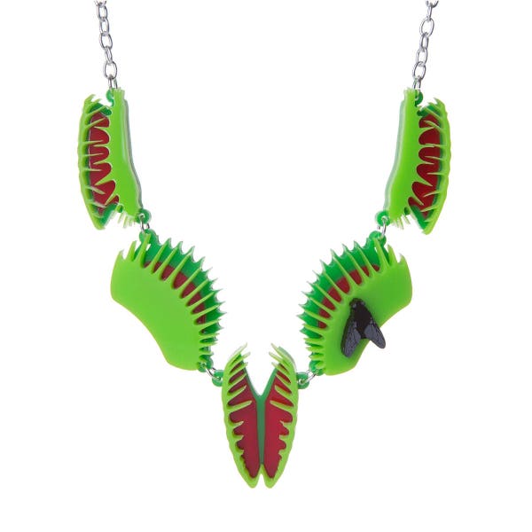 Venus Flytrap necklace - laser cut acrylic