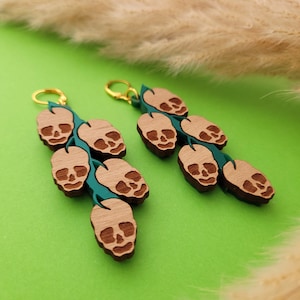 Snapdragon earrings - laser cut acrylic - UK seller