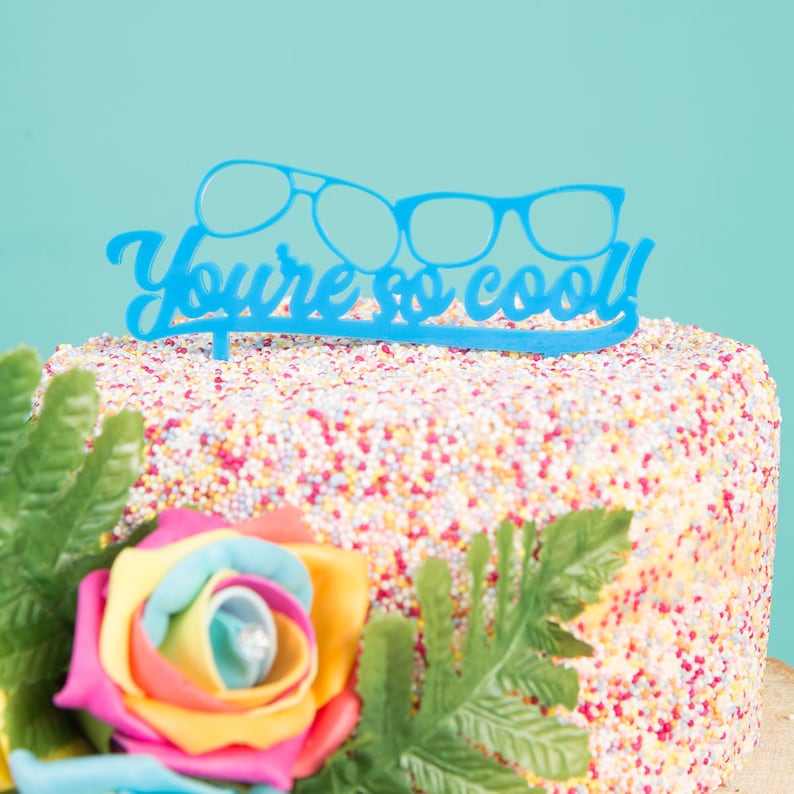 You're So Cool laser cut cake topper True Romance inspired image 1