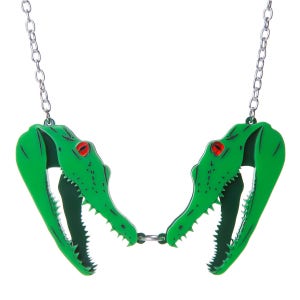 Alligator Heads necklace laser cut acrylic image 2