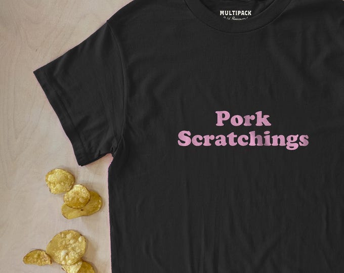 Pork Scratchings black and pink unisex t-shirt
