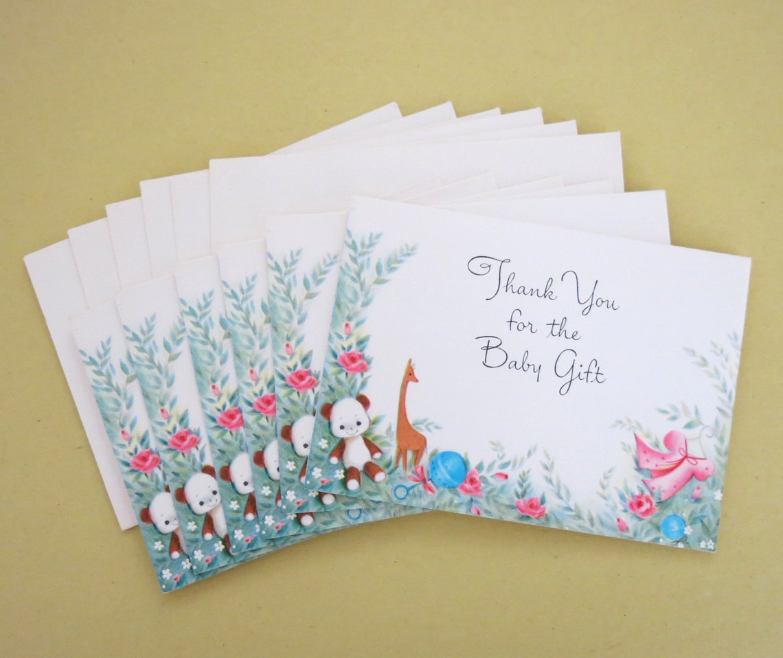 Set of SIX Vintage Hallmark Cards Thank You for the Etsy