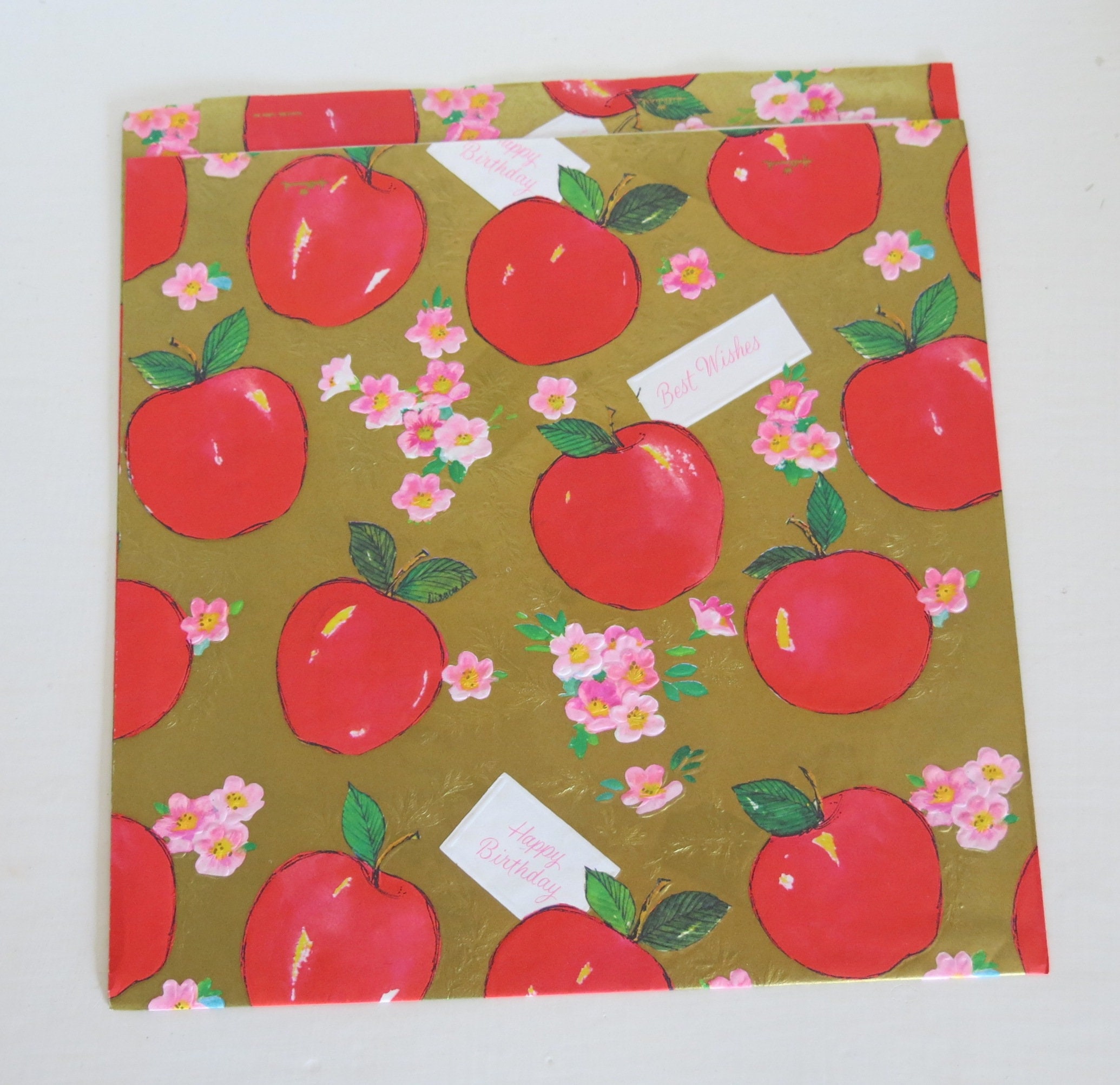 Vintage Hallmark BIRTHDAY Gift Wrap Wrapping Paper Bright Etsy