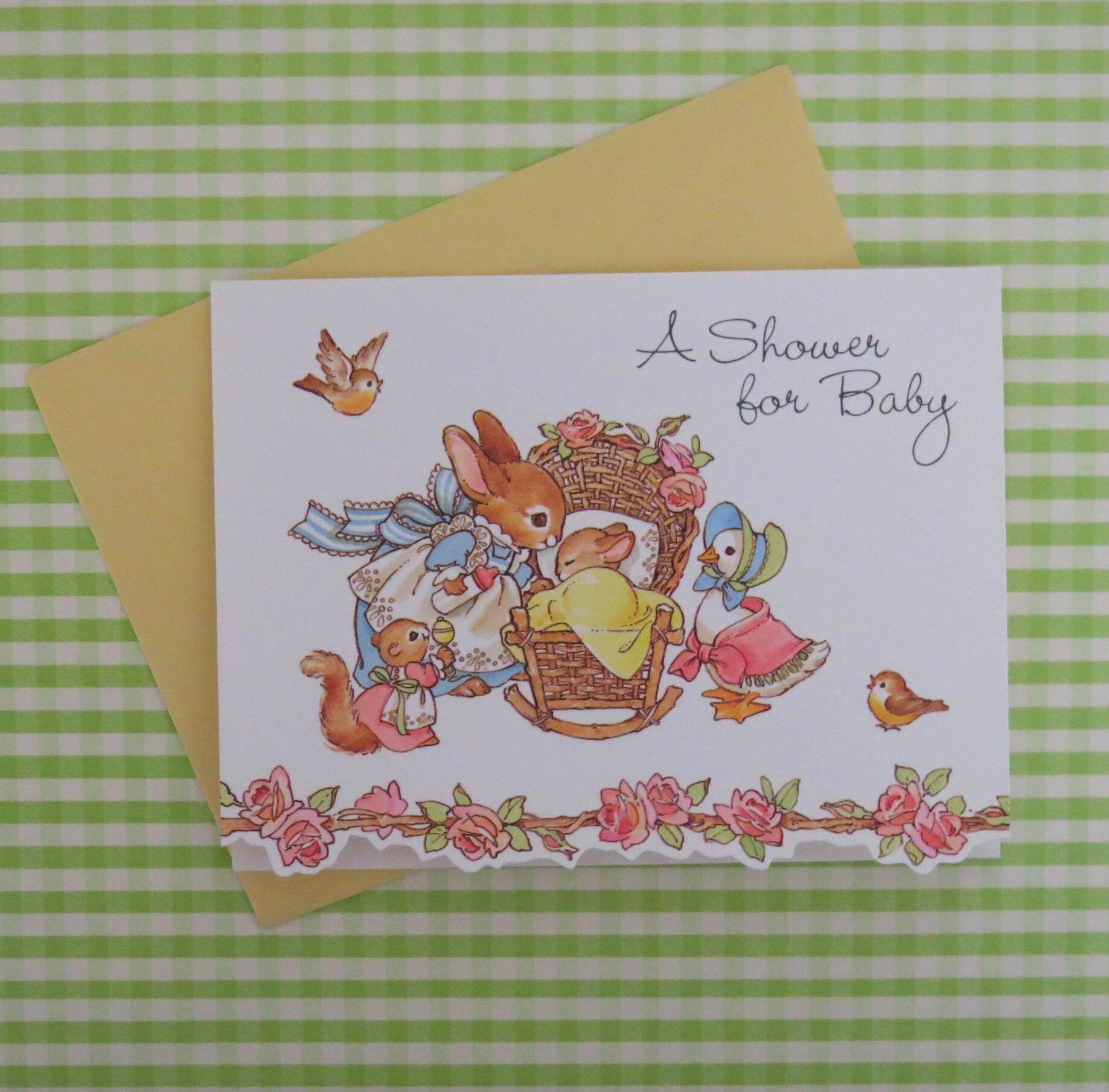 NEW Hallmark Baby Celebrations Cute Bunny 8 Thank You Notes /& Envelopes