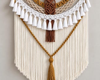 Large Macrame Wall Hanging, Boho Wall Decor, Handmade Woven Wall Tapestry, Colorful Bohemian Wall Art for Living Room