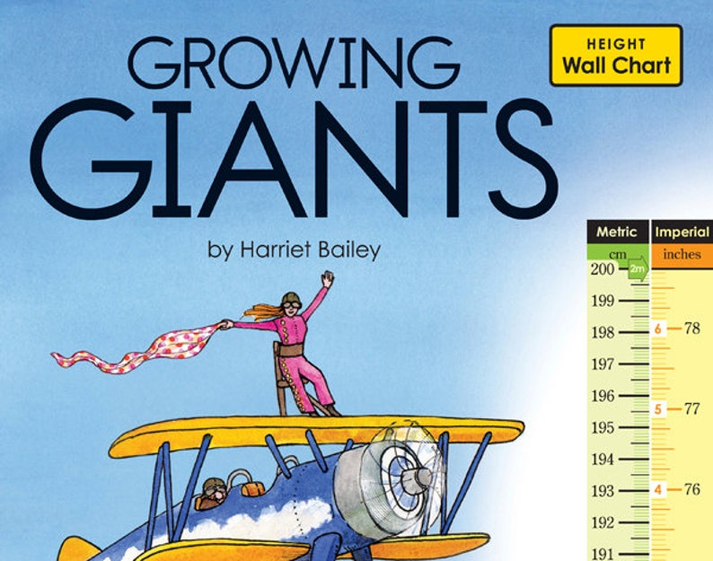 Growth Chart for Growing Giants, suitable for recording the whole families height image 1