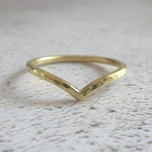 Gold Wishbone Wedding Ring - 18ct Gold Wishbone Ring - Gold Wedding Ring - Gold Wishbone Ring