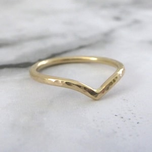 9ct Gold Wishbone - Solid 9ct Yellow Gold - Wishbone Wedding Ring - Bespoke Shapes Available