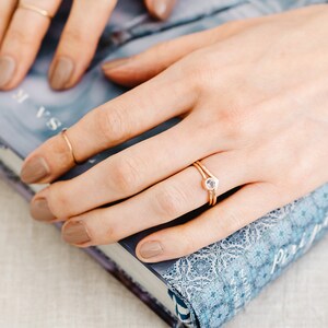 9ct Rose Gold Wishbone Ring - Solid 9ct Rose Gold - 1.5mm width - Bespoke Shapes Available