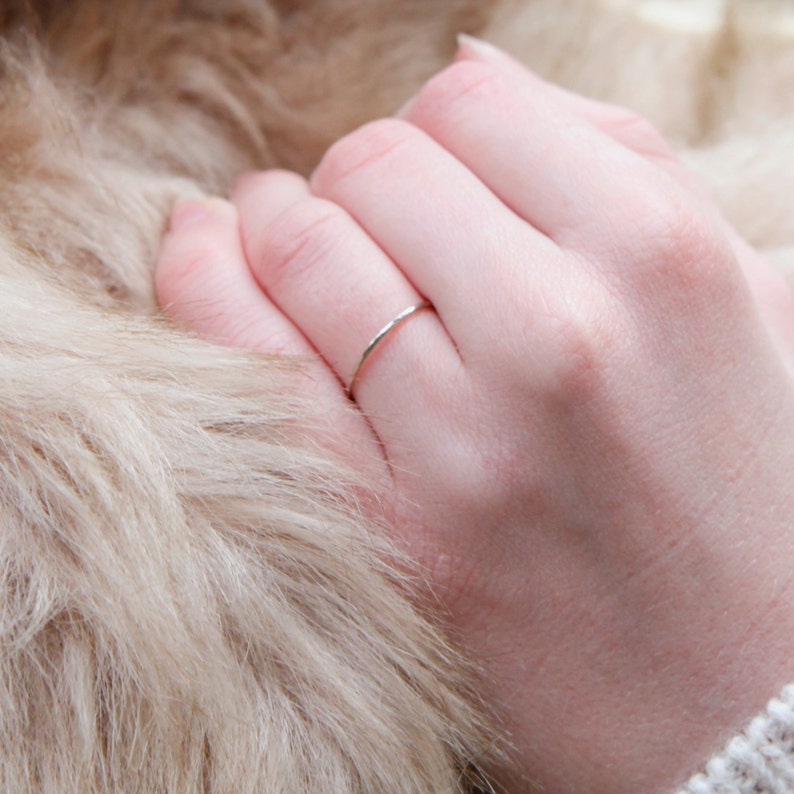 Smooth Rose Gold Ring 9ct Rose Gold Band Skinny