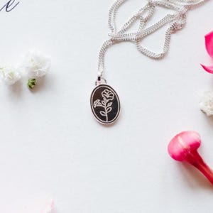 Morning Glory Sterling Silver Necklace - September Birth Flower