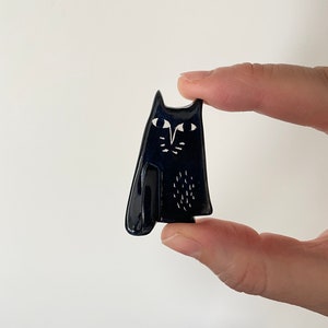 Handmade Ceramic Cat Brooch