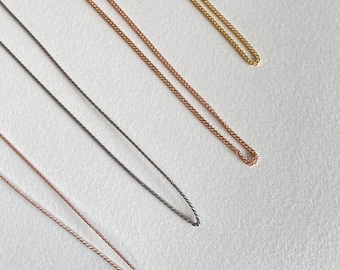 Sterling silver/gold plated/rose gold/silk cord necklaces
