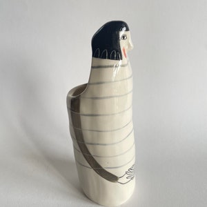 Lady vase with blue stripes image 2