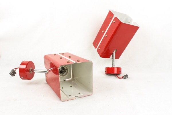 Vintage Red Spotlights / Retro Reflector 70s 80s / Industrial Light ...