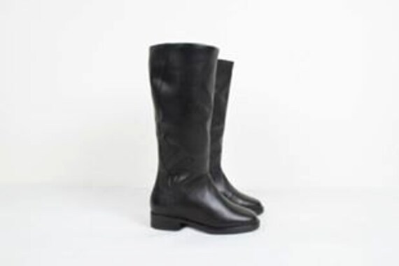 flat black boots womens uk