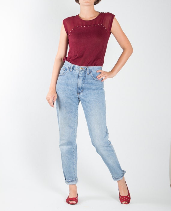 denim cigarette pants